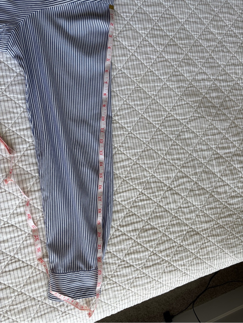 Like New! Ralph Lauren Blue and White Pinstripe Button-Down Shirt - Picture 8 of 8